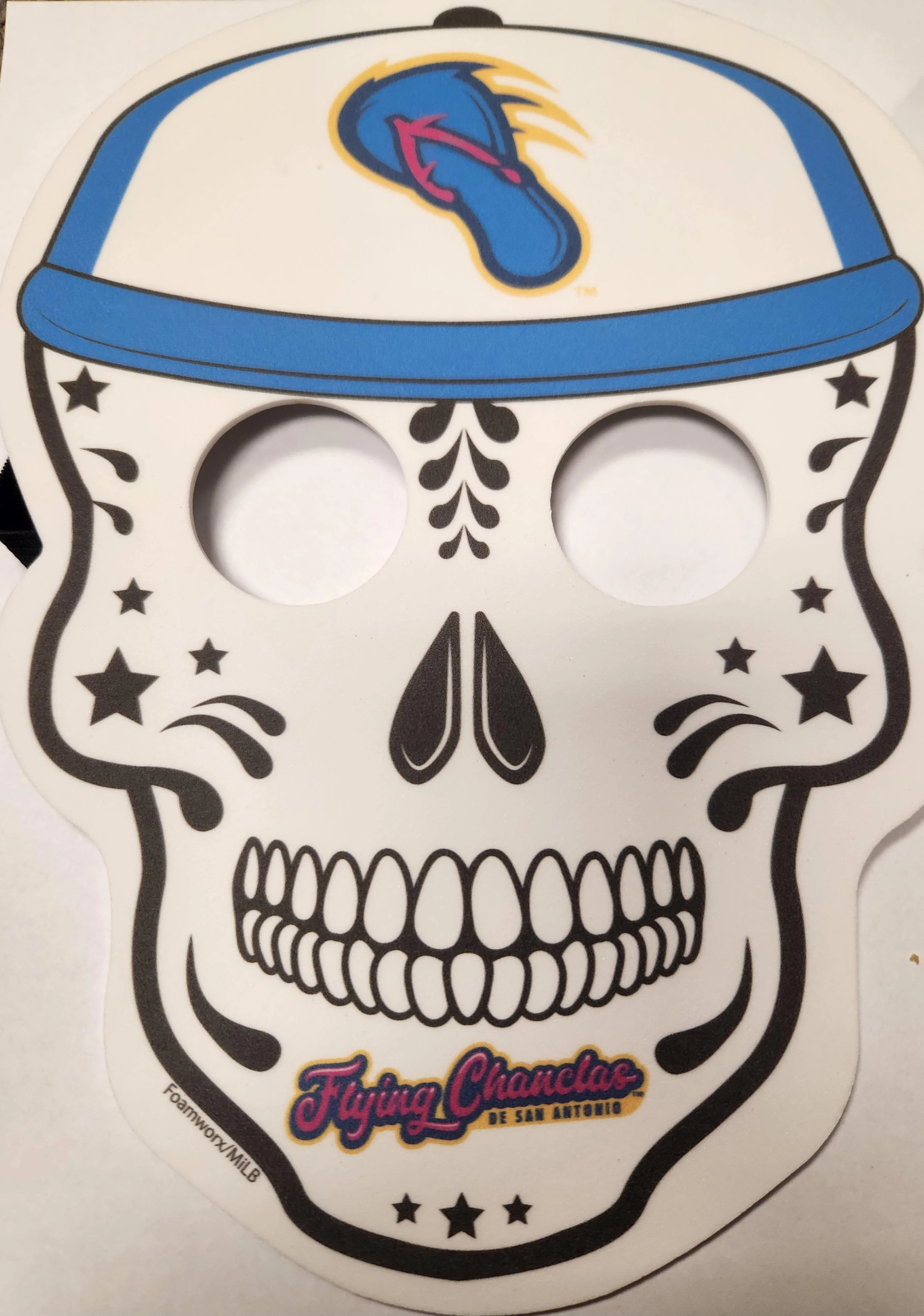 Flying Chanclas Foam Sugar Skull Mask