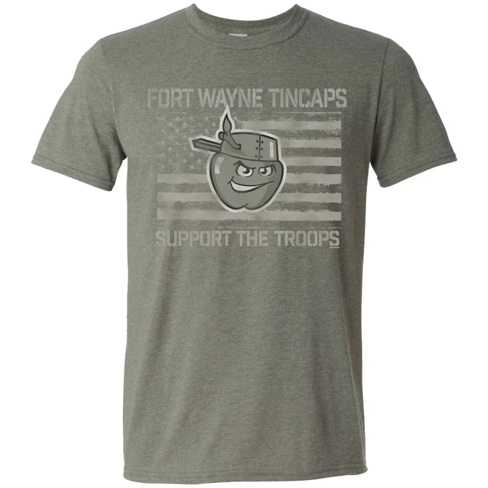Fort Wayne TinCaps Militia Hthr Military Green Tee
