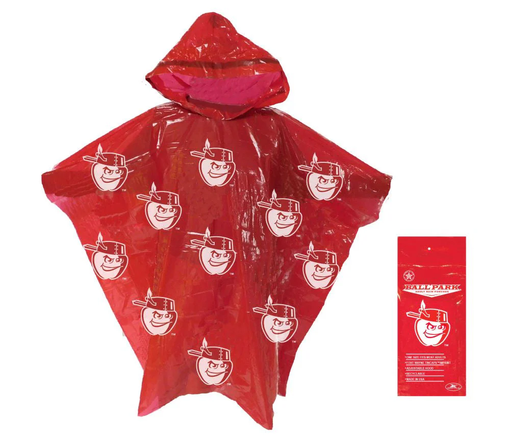 Fort Wayne TinCaps Rain Poncho
