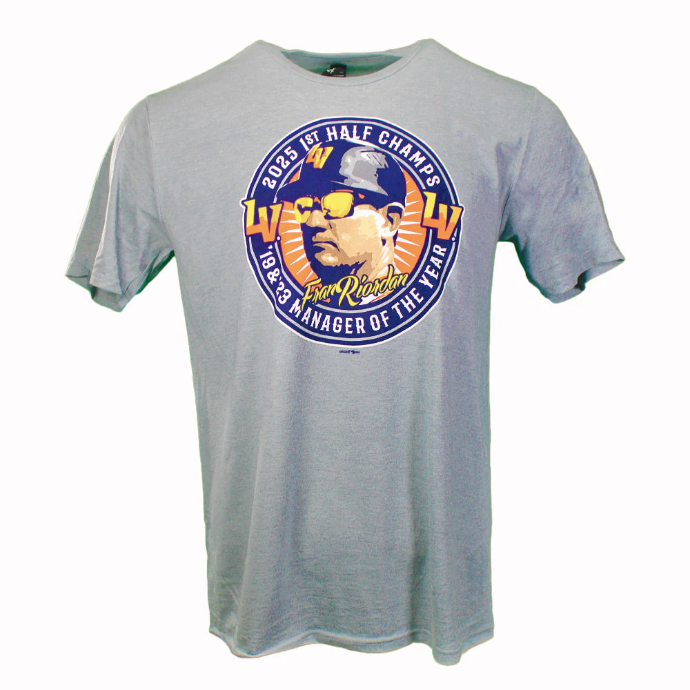 GoTeez 2025 Manager Fran Riordan Gray Tri-Blend Short Sleeve T-Shirt - Image 2
