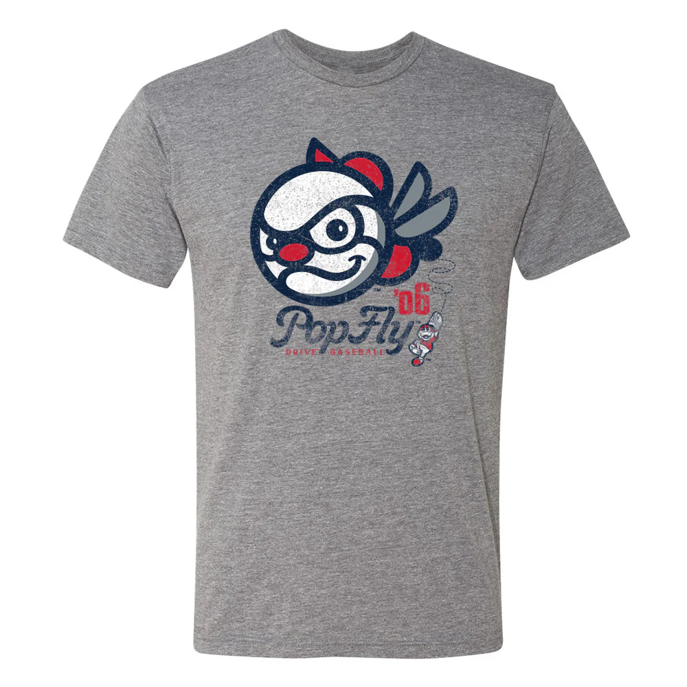 Greenville Drive 108 Stitches Adult Gray Pop Fly Tee