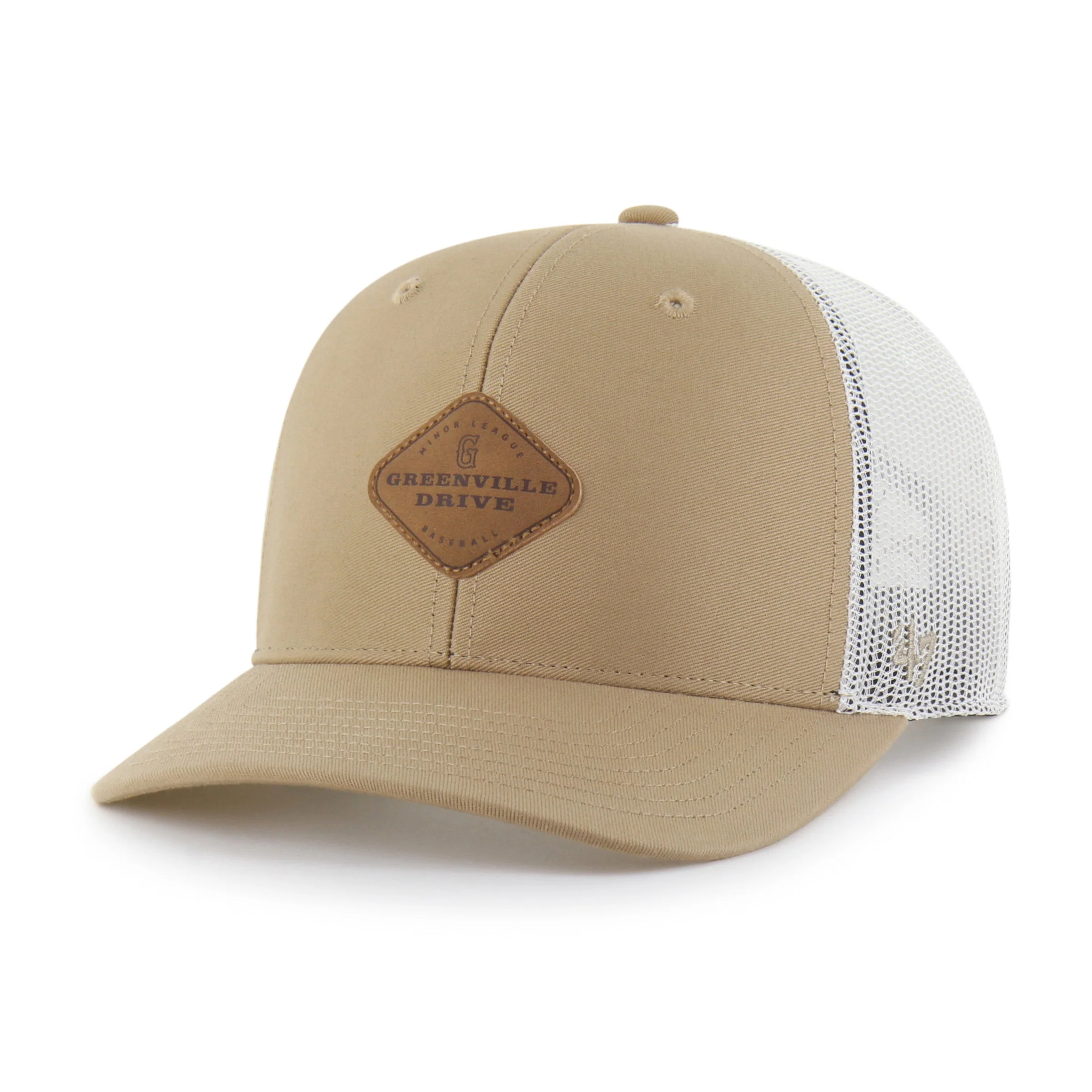 Greenville Drive 47 Brand Beige Huskin Trucker Hat