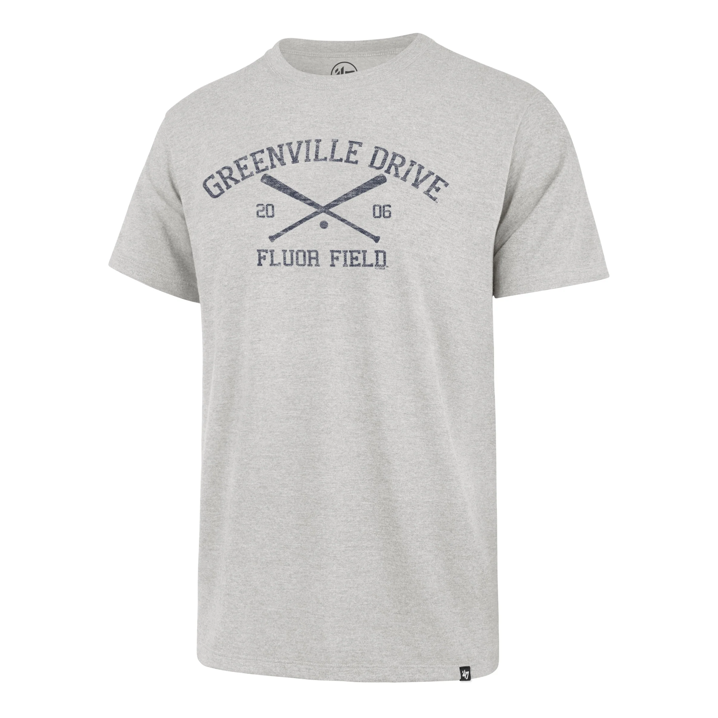 Greenville Drive 47 Brand Light Grey Franklin Cross Bat Tee