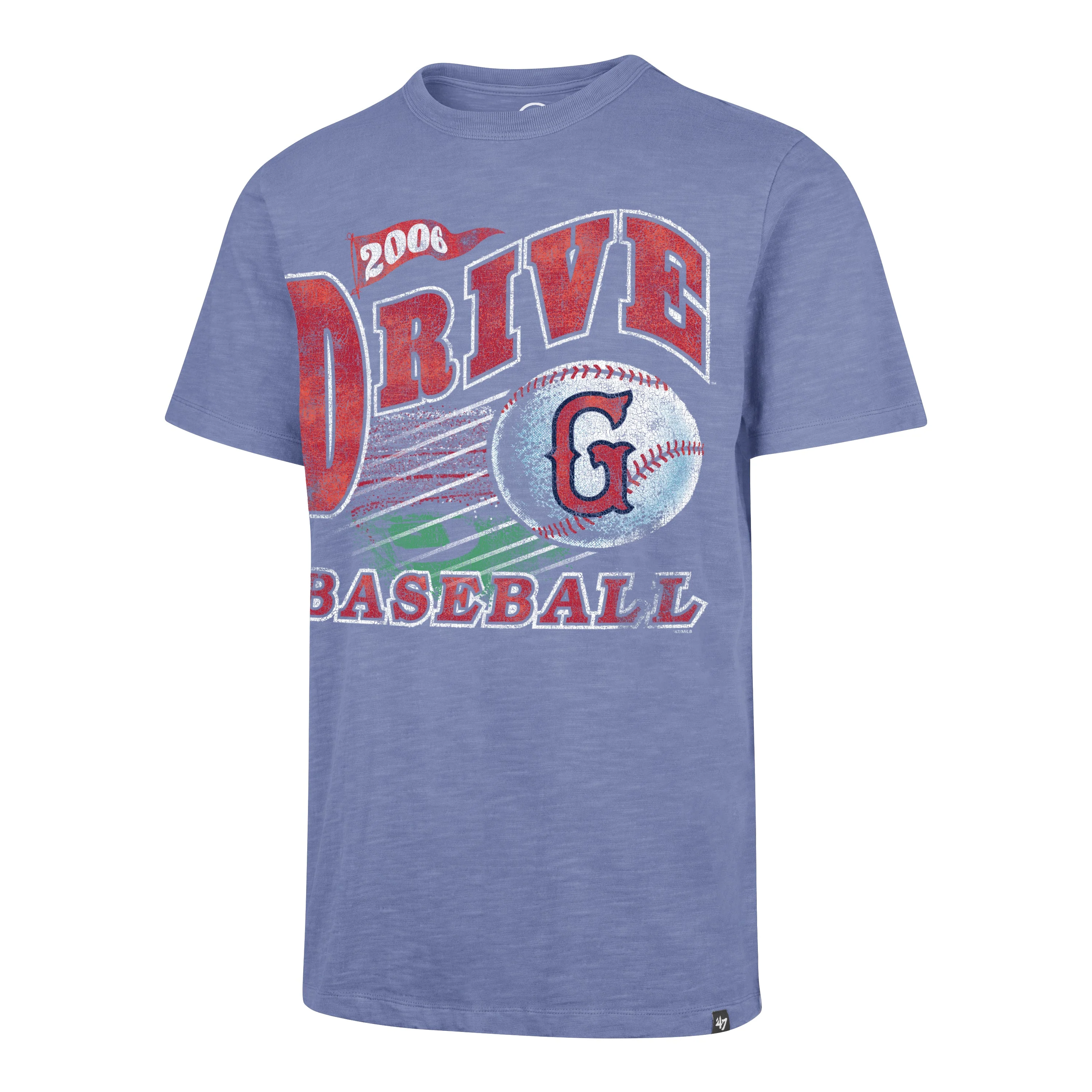 Greenville Drive 47 Brand Royal Game Worn Heavy Slub Tee