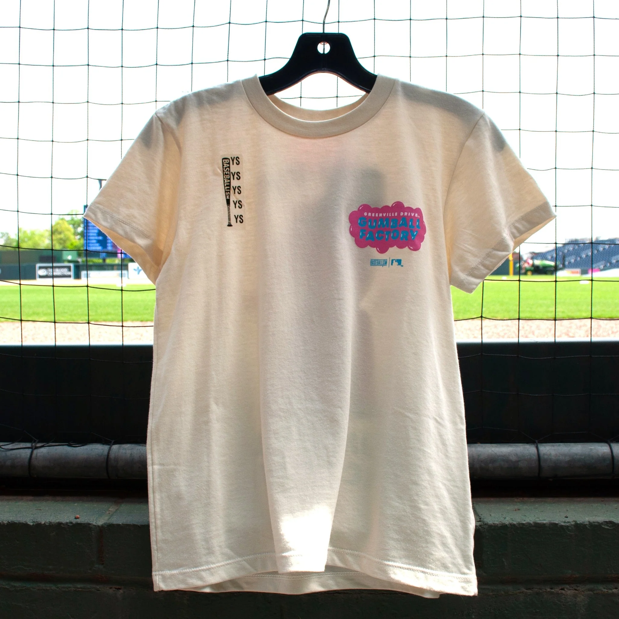 Greenville Drive Baseballism Youth Cream Gumball Tee