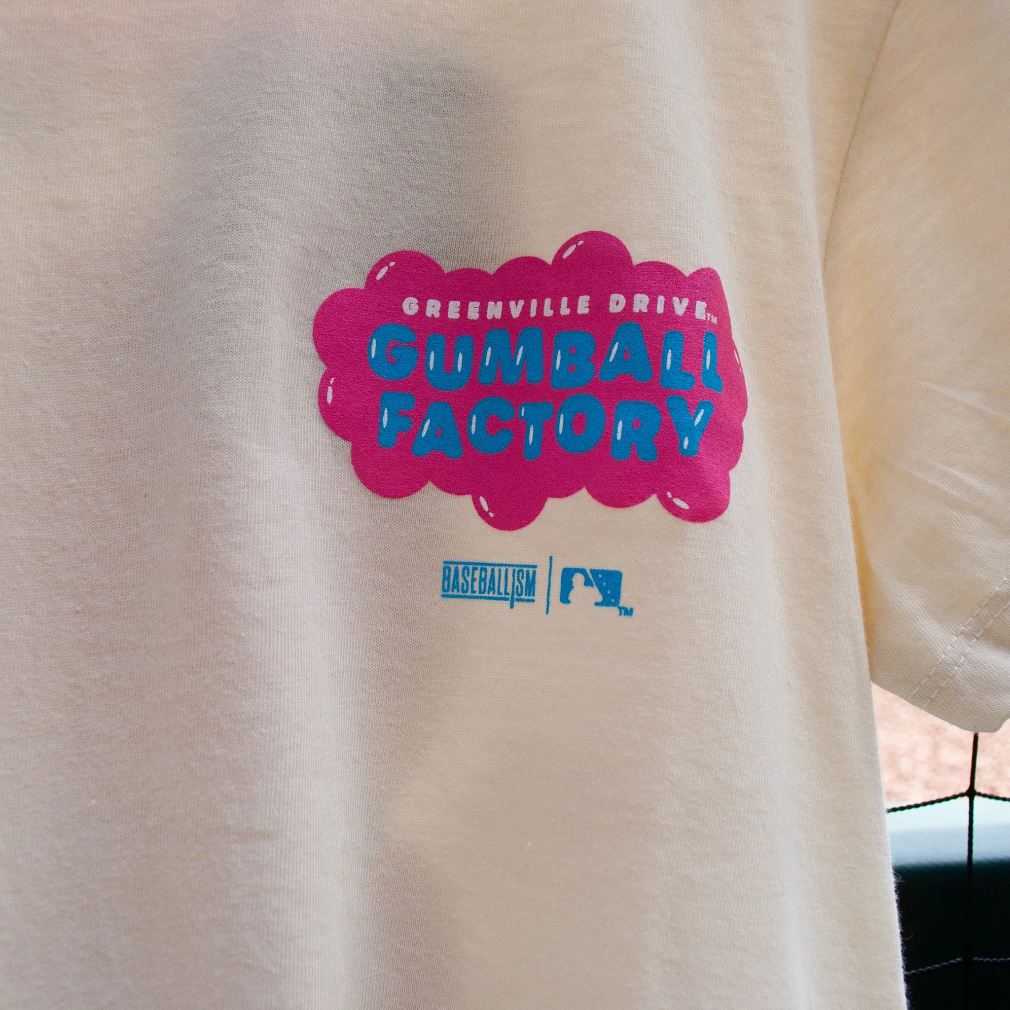 Greenville Drive Baseballism Youth Cream Gumball Tee - Image 3