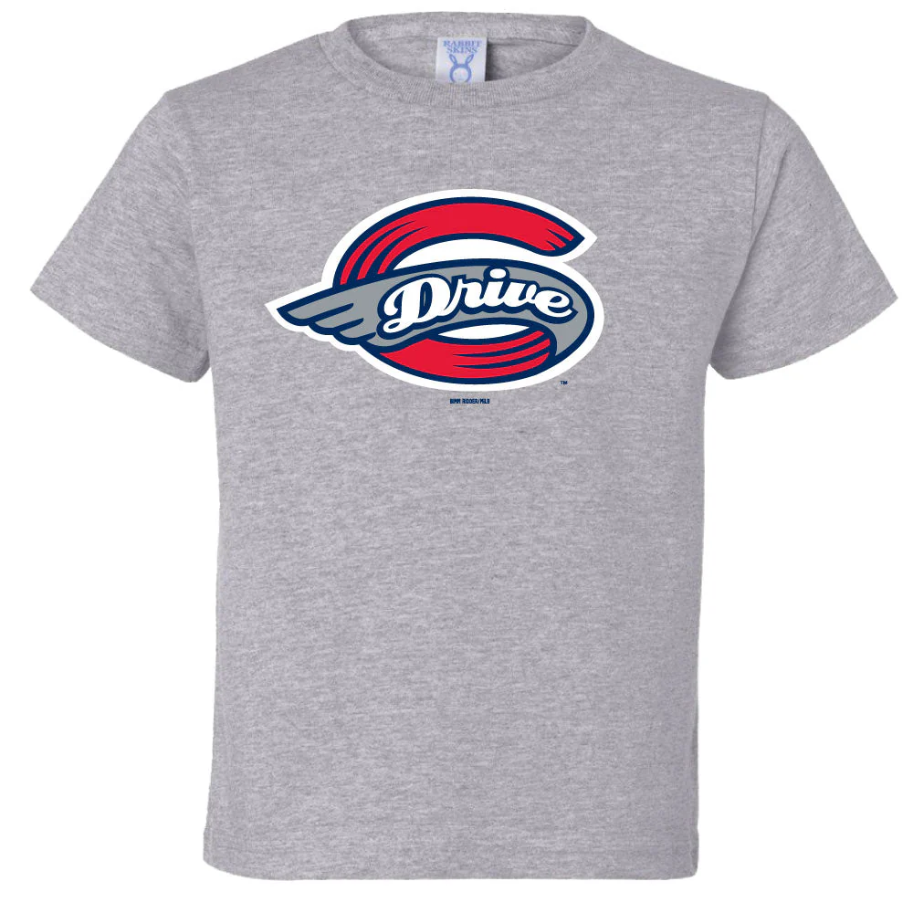 Greenville Drive Bimm Ridder Youth Gray Primary Logo Tee