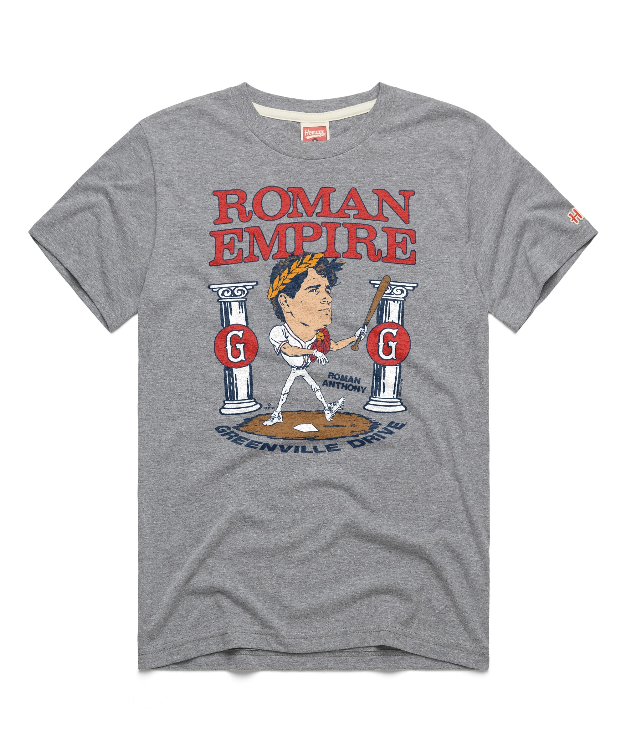 Greenville Drive Homage Gray Roman Anthony Tee