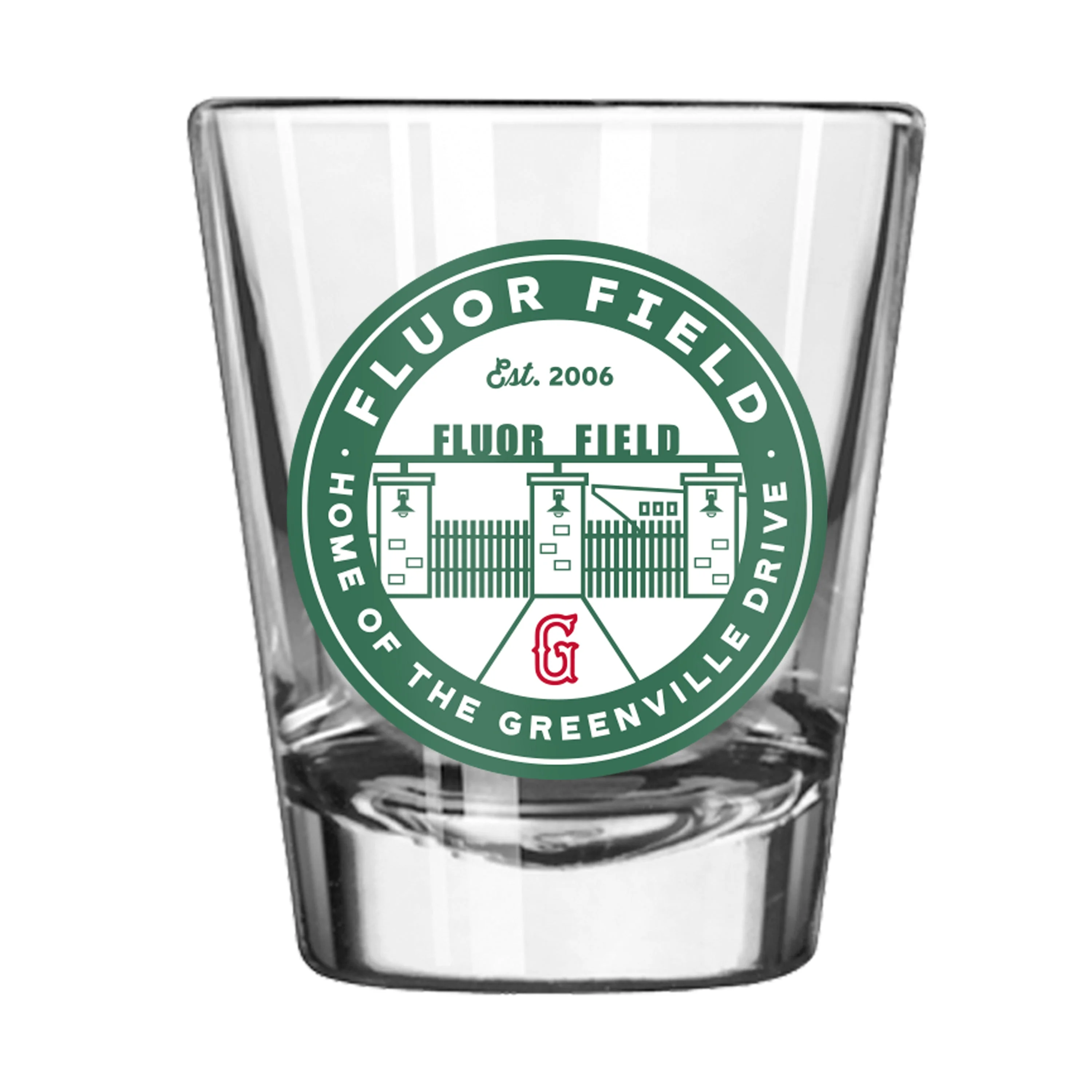 Greenville Drive Logo Brands 2oz Shot Glass - Image 2