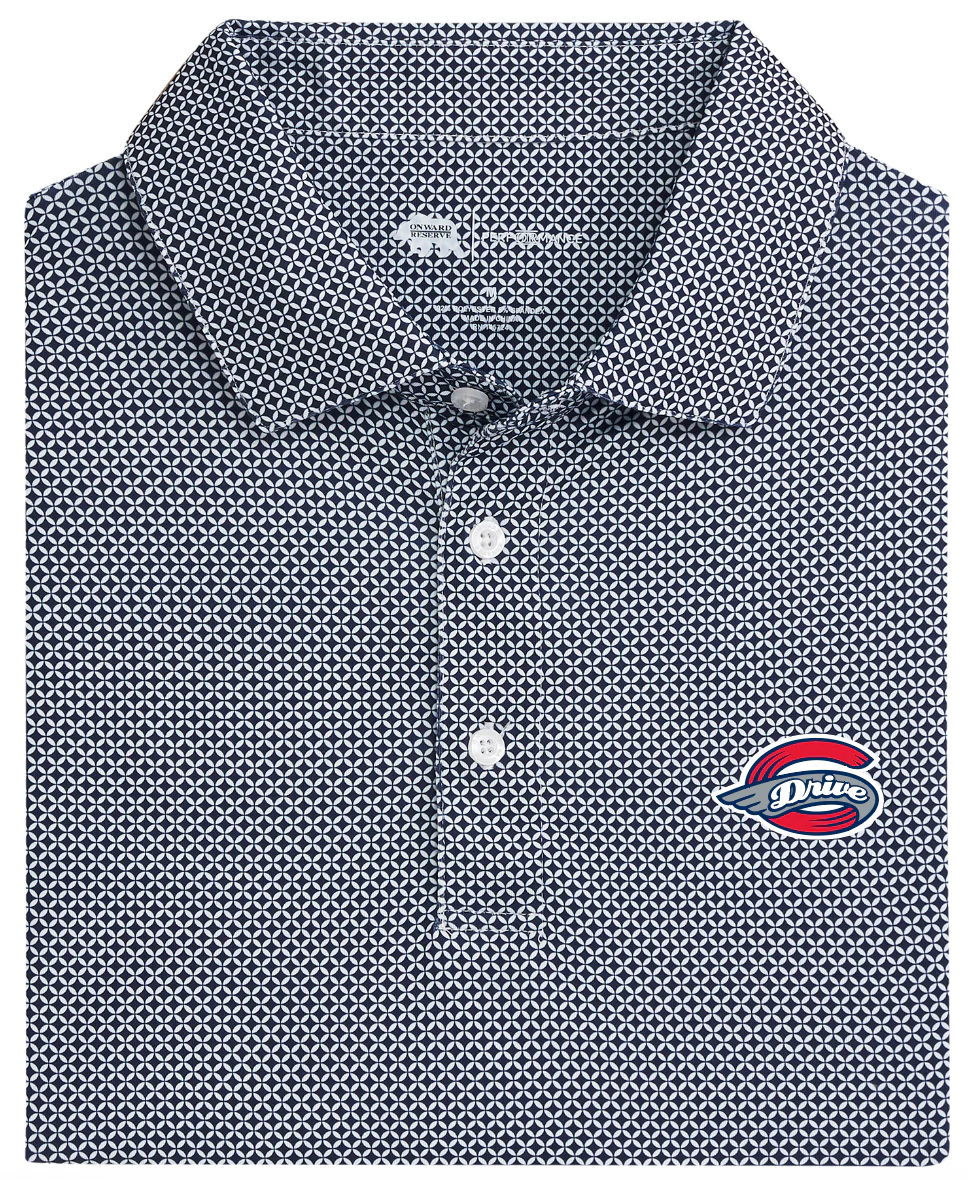 Greenville Drive Onward Reserve Navy Scope Printed Performance Polo