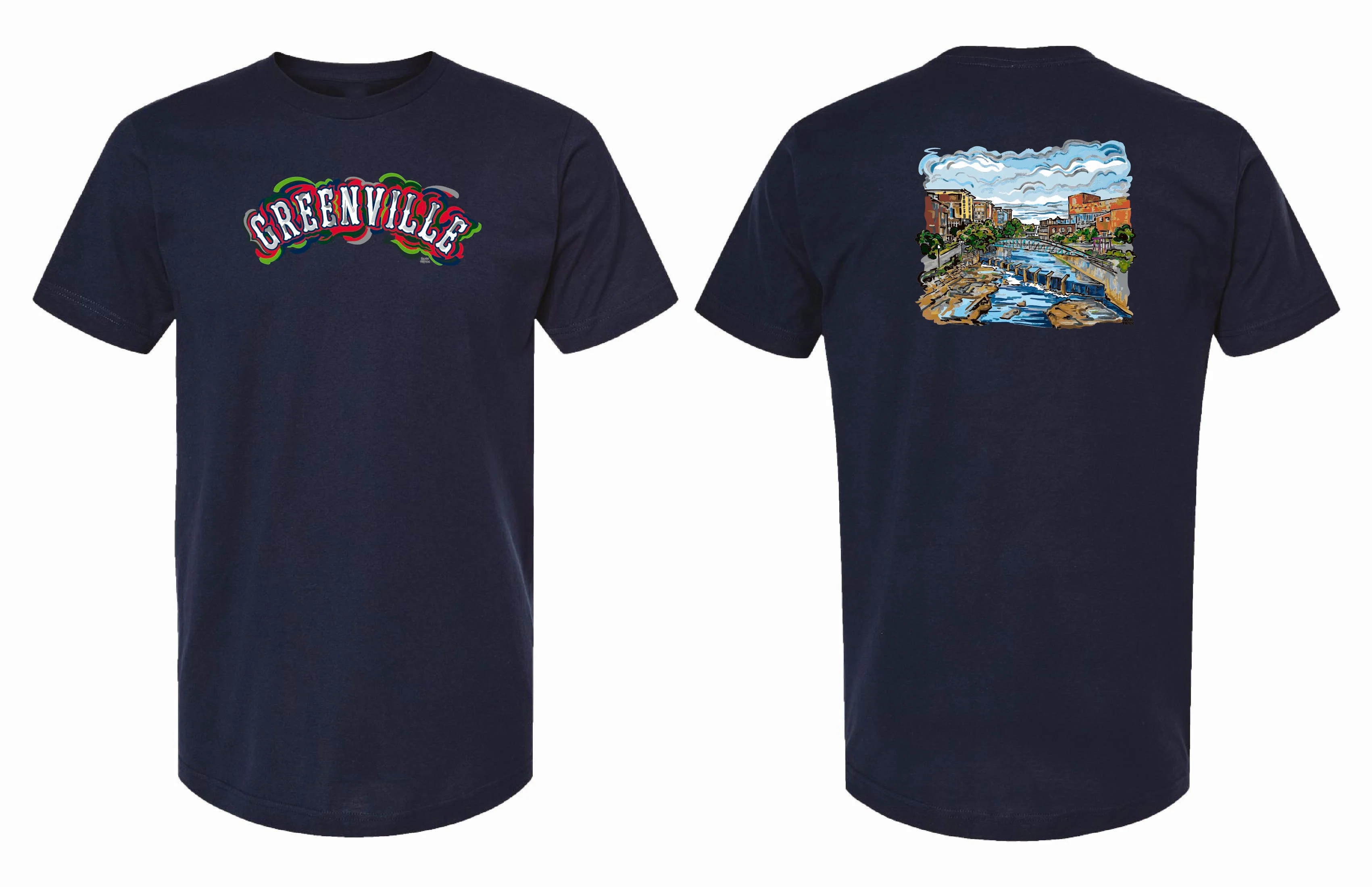 Greenville Drive OT Sport Navy Falls Park Art Tee