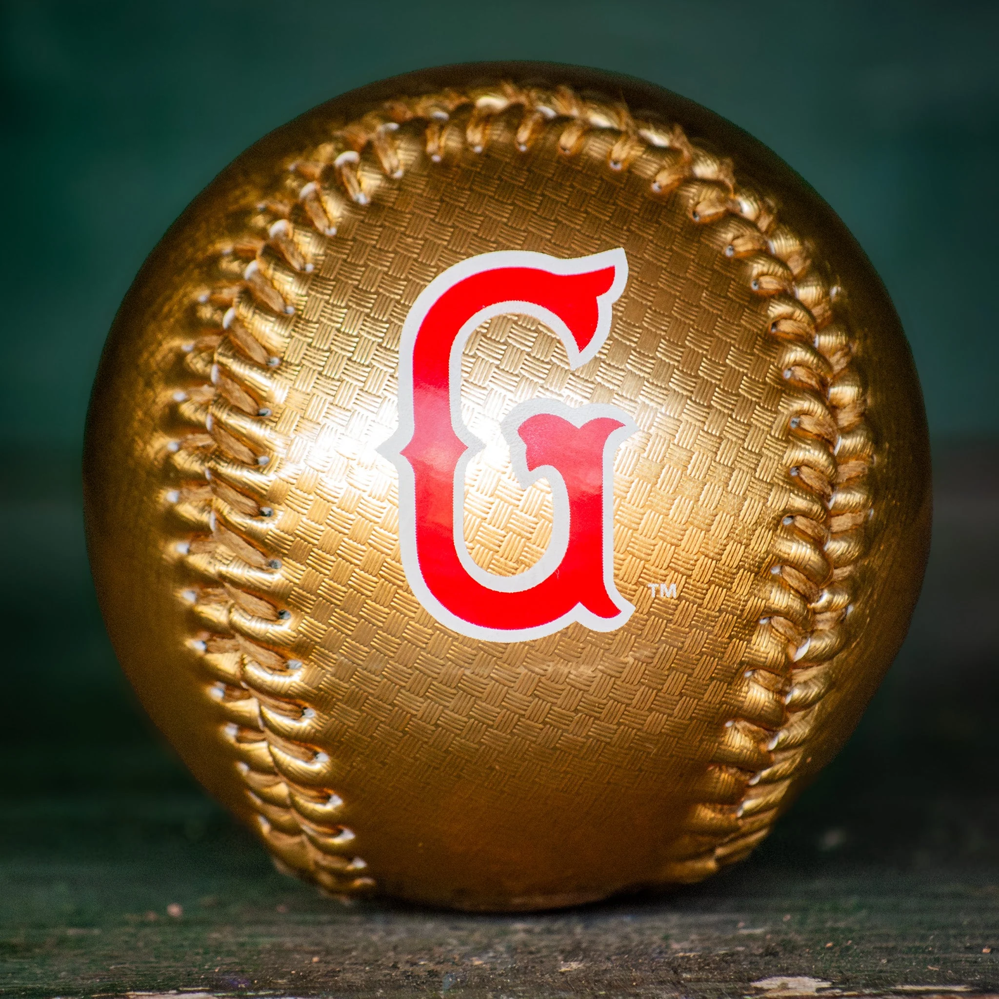 Greenville Drive Rawlings Gold Baseball - Image 2
