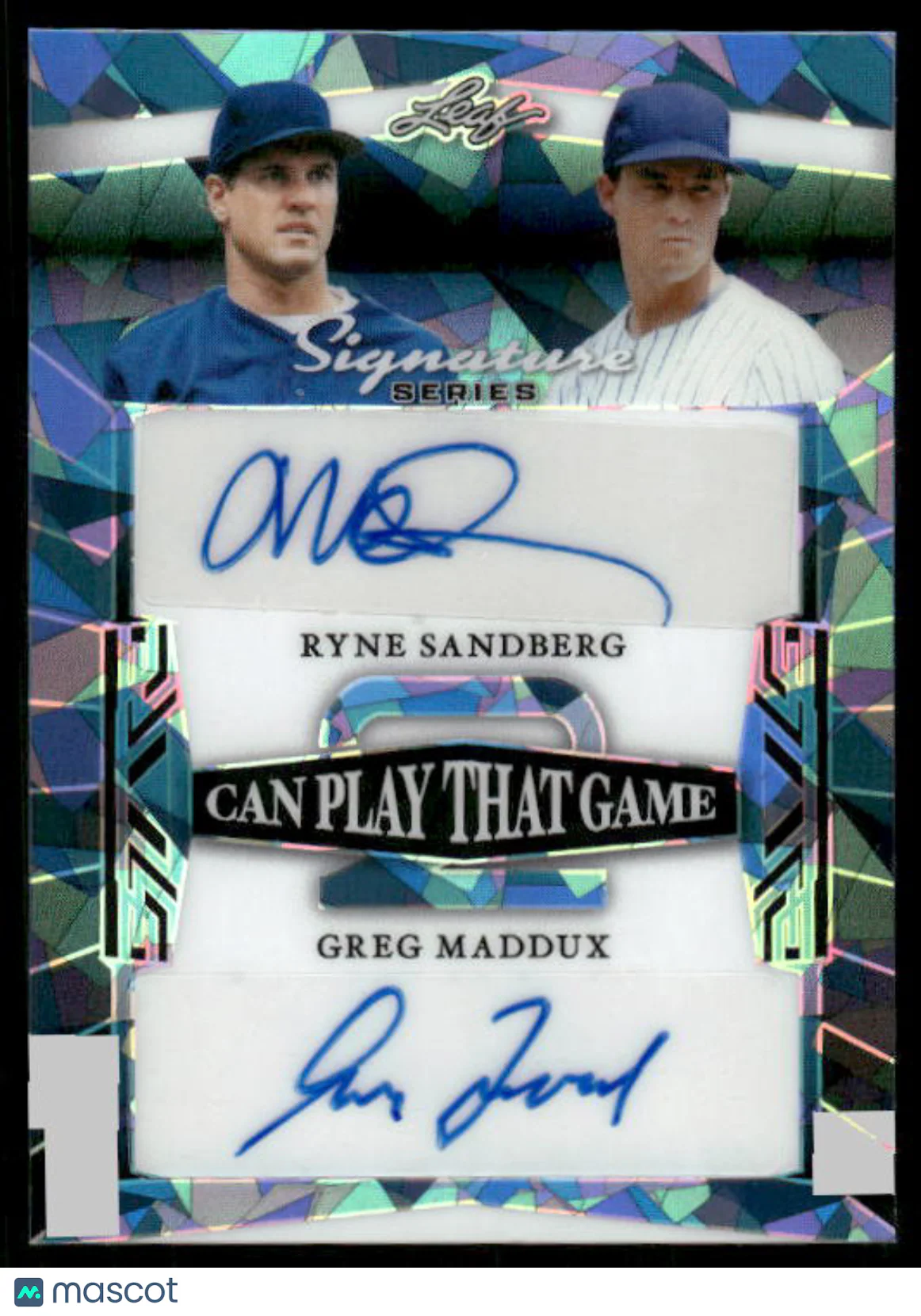 Greg Maddux Ryne Sandberg 2025 Leaf Signature 2 Can Play That Game #2C-32 1/1