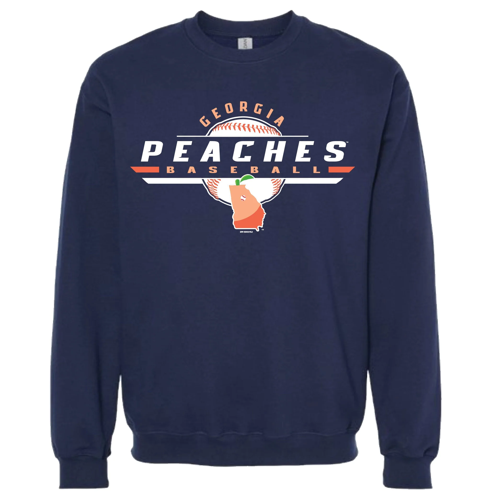 Gwinnett Stripers Bimm Ridder Peaches Crewneck Sweatshirt