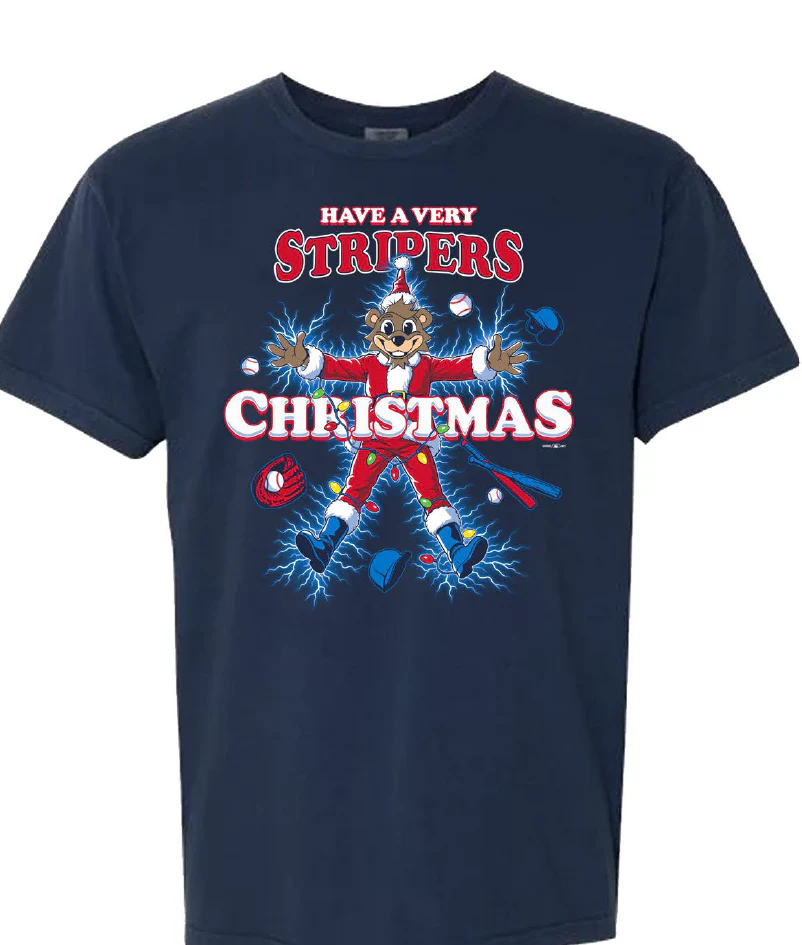 Gwinnett Stripers GoTeez Mascot Shock Christmas Tee