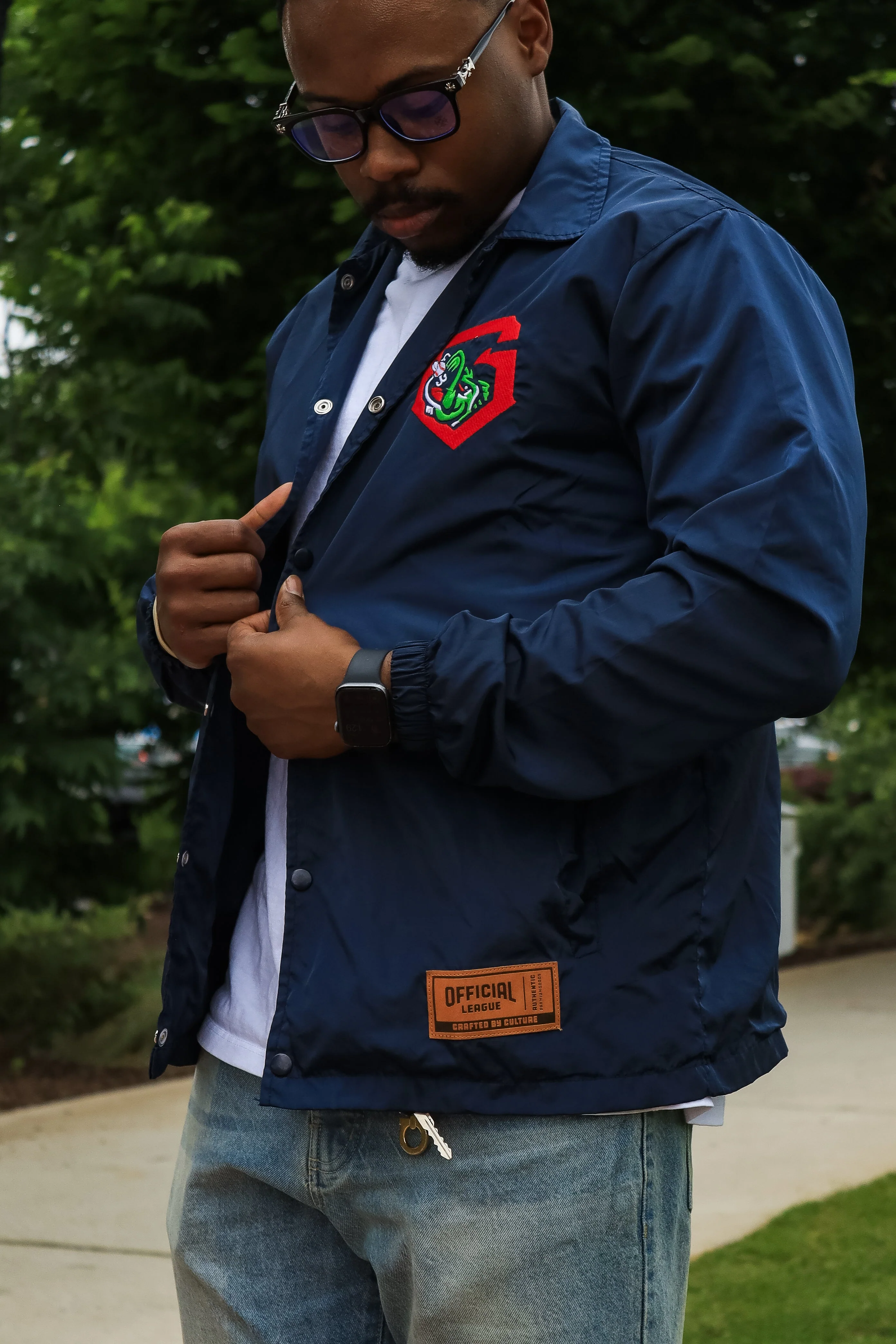 Gwinnett Stripers Official League Navy Skater Jacket - Image 3