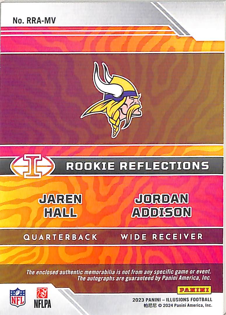 Hall Jordan Addison 2024 Illusions Rookie Reflect - Image 2