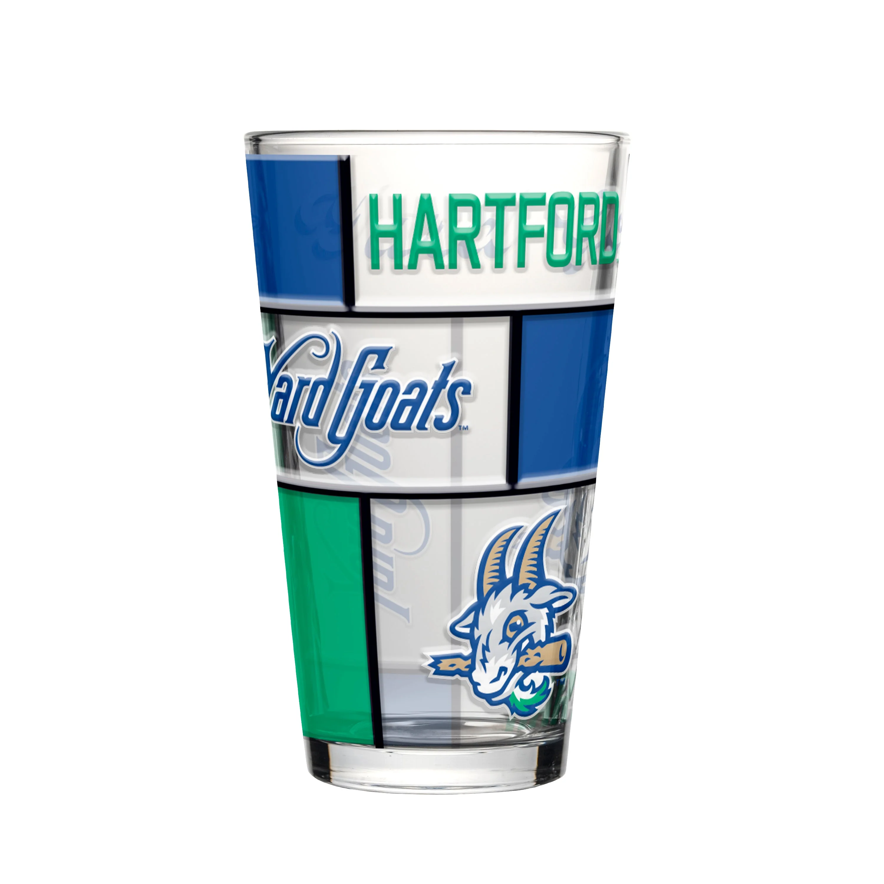 Hartford Yard Goats Stained 16oz Pint Glass - Image 2