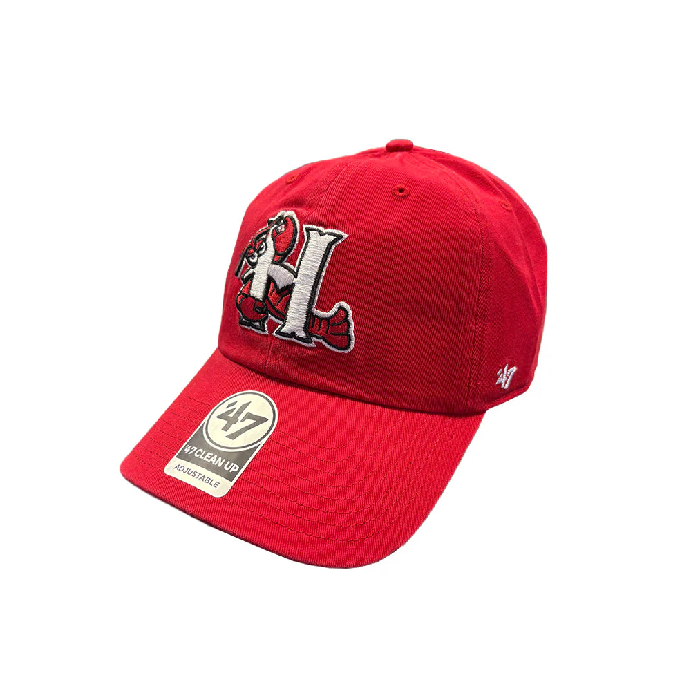 Hickory Crawdads '47 Red Cleanup American Flag Heritage Adjustable Hat