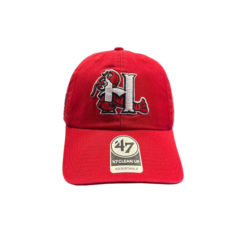 Hickory Crawdads '47 Red Cleanup American Flag Heritage Adjustable Hat - Image 2