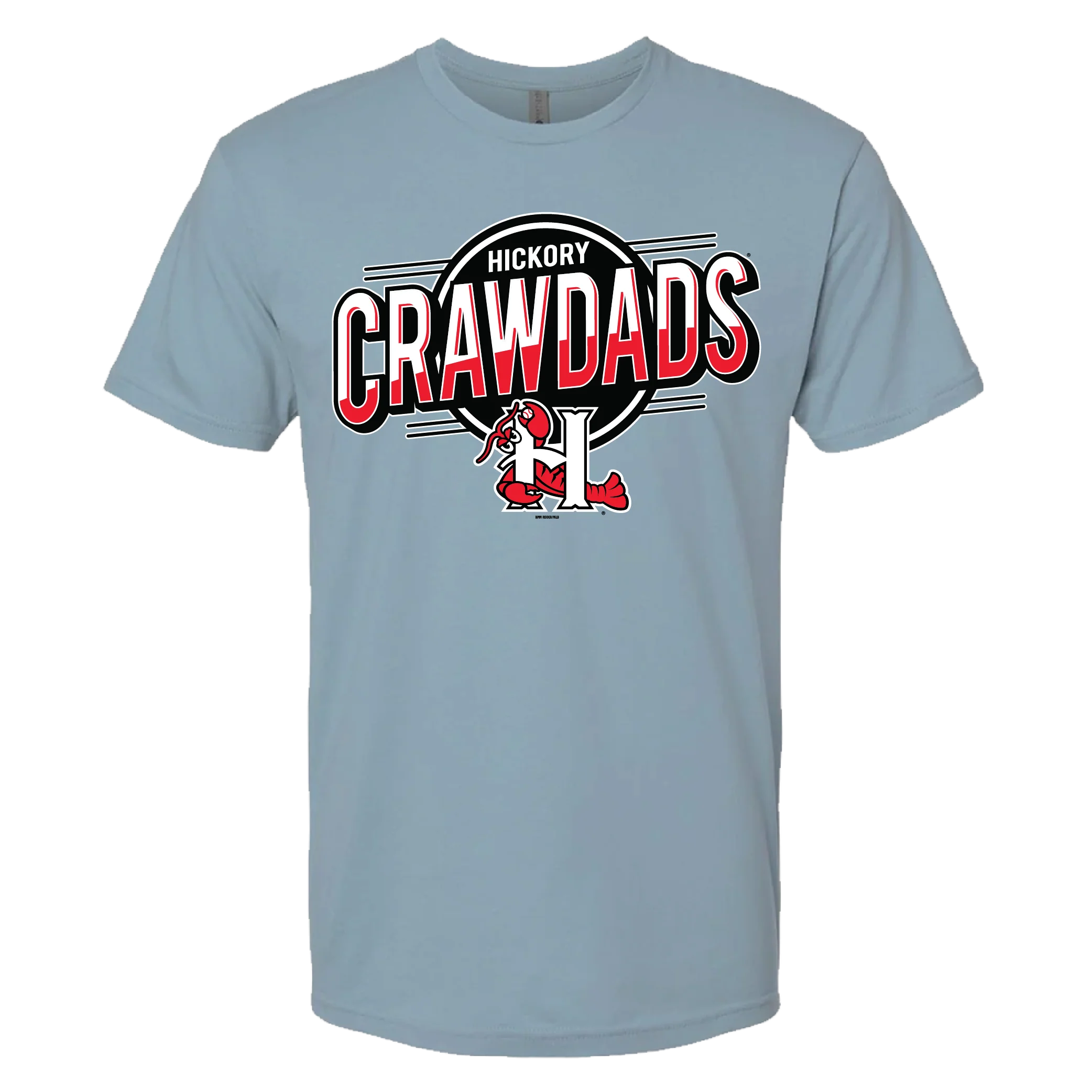 Hickory Crawdads Billups Stonewash Denim Premium Tee