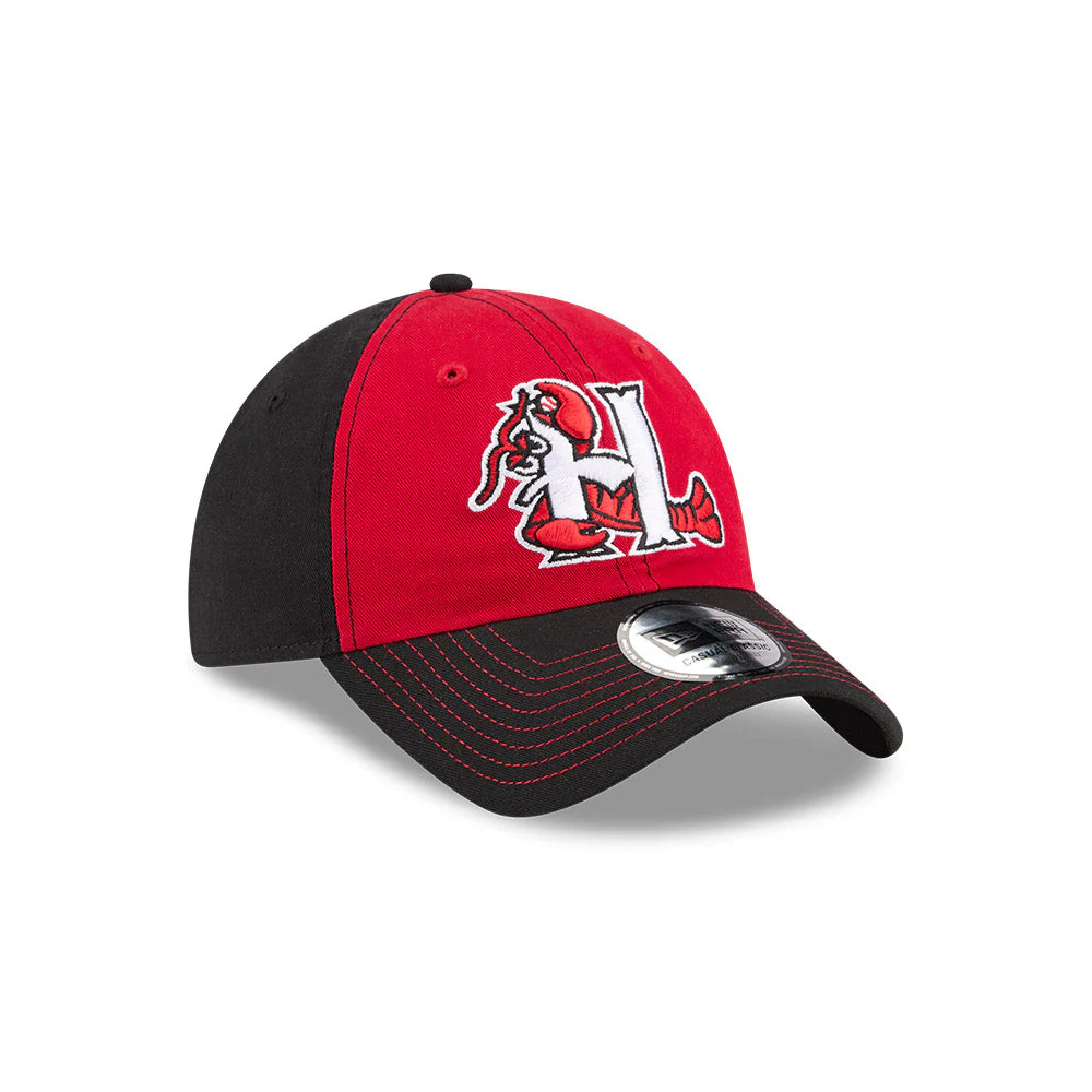 Hickory Crawdads Clutch Hit Black Red Adjustable Cap - Image 2