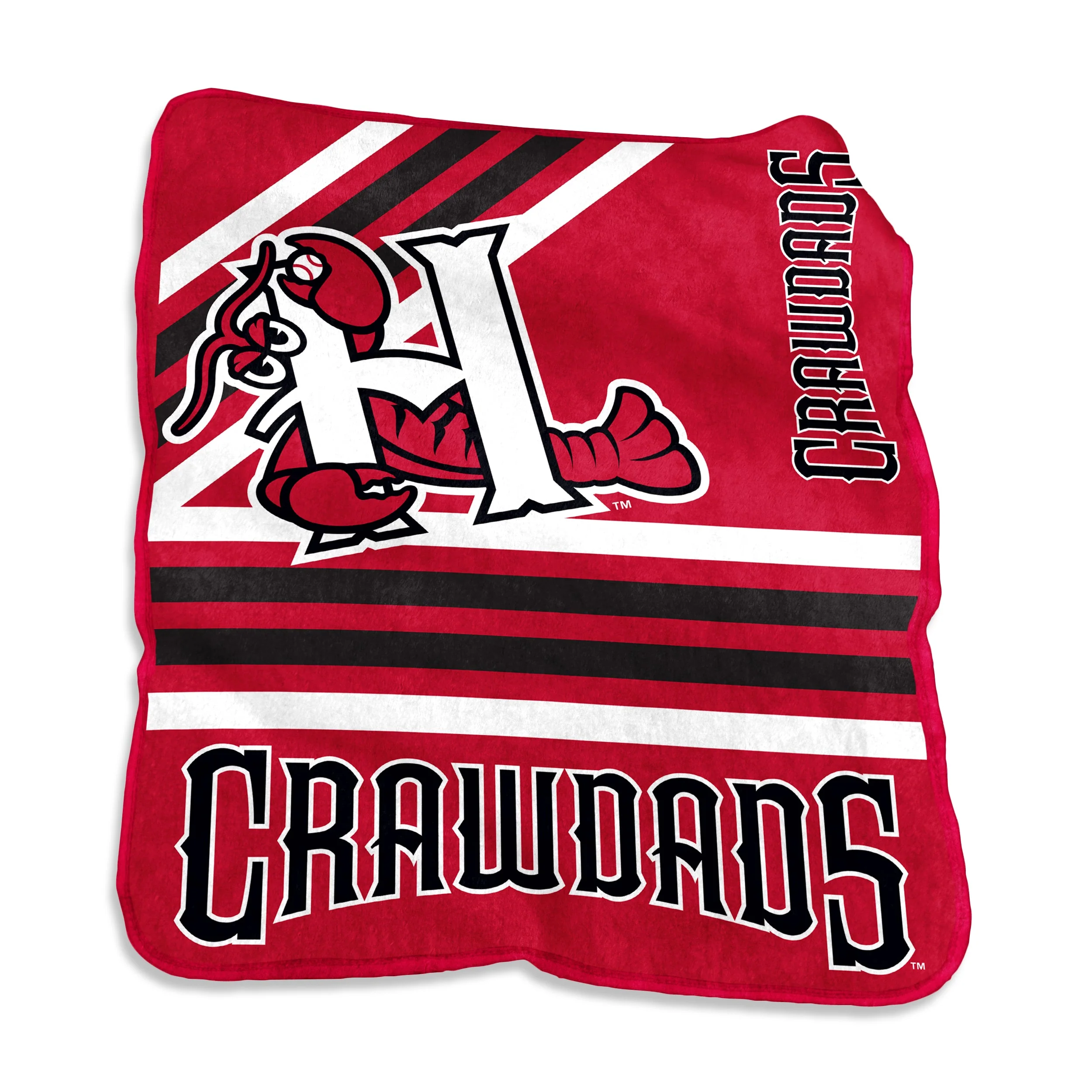 Hickory Crawdads Fleece Raschel Blanket