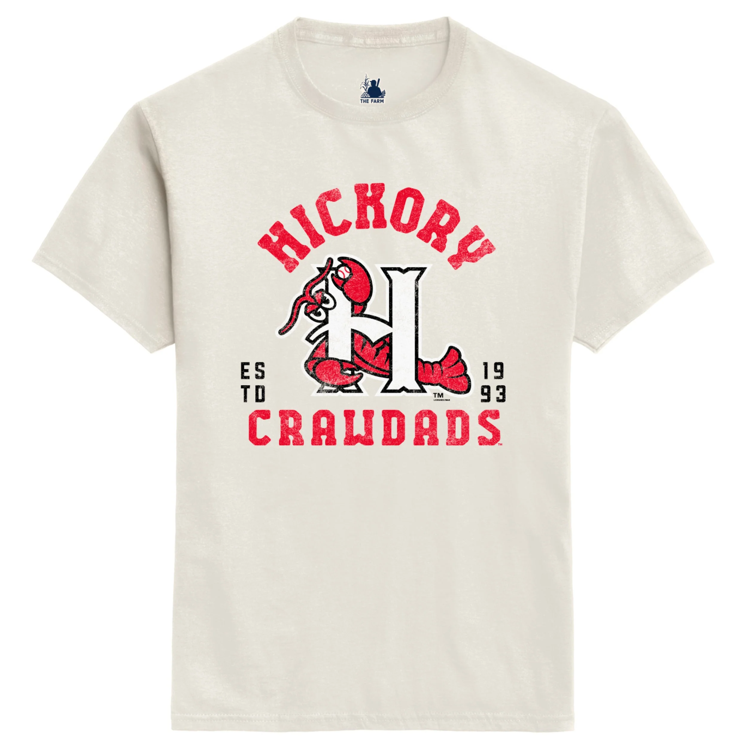 Hickory Crawdads Sweet Cream Curious Tee