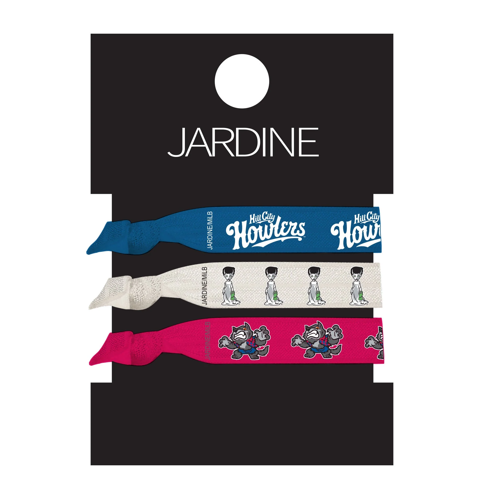 Hill City Howlers 3-Piece Hair Tie Set