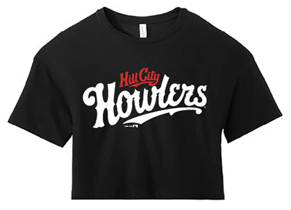 Hill City Howlers Women's Heather Black Cropped Home Tee