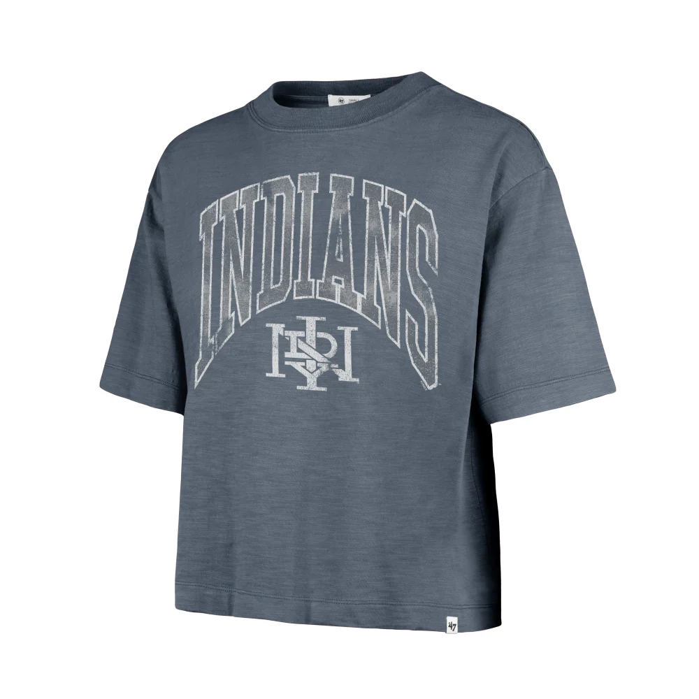 Indianapolis Indians '47 Women's Navy Mindi Heavy Slub Crop Top Tee