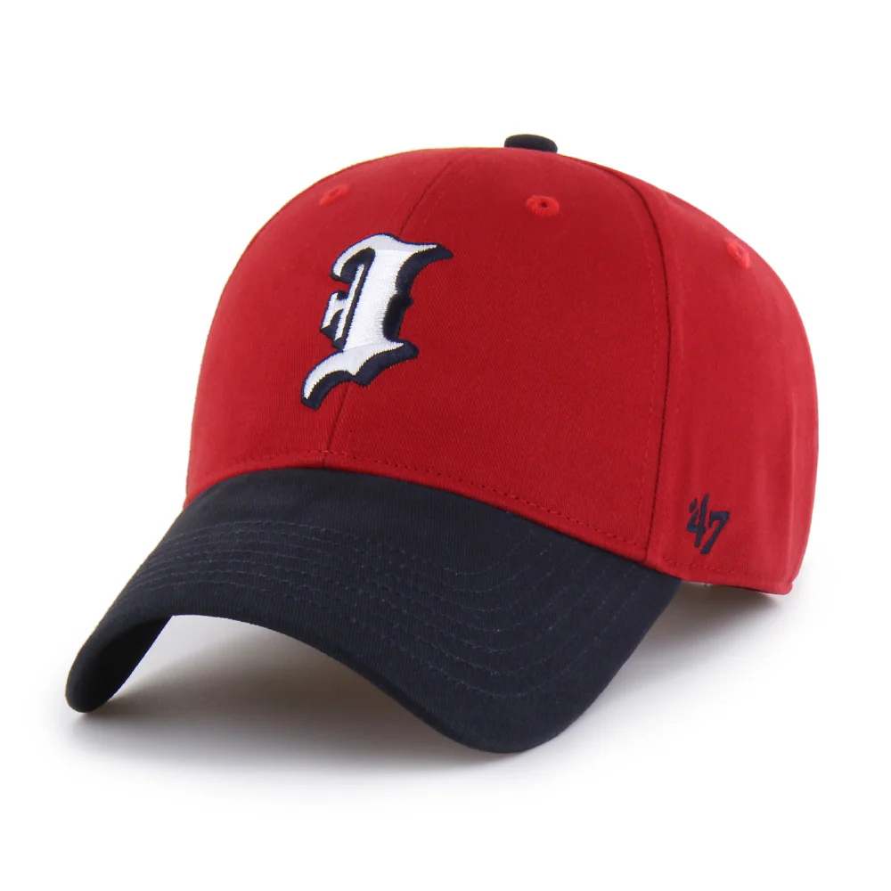Indianapolis Indians '47 Youth Red/Navy Batting Practice Short Stack MVP Adjustable Cap