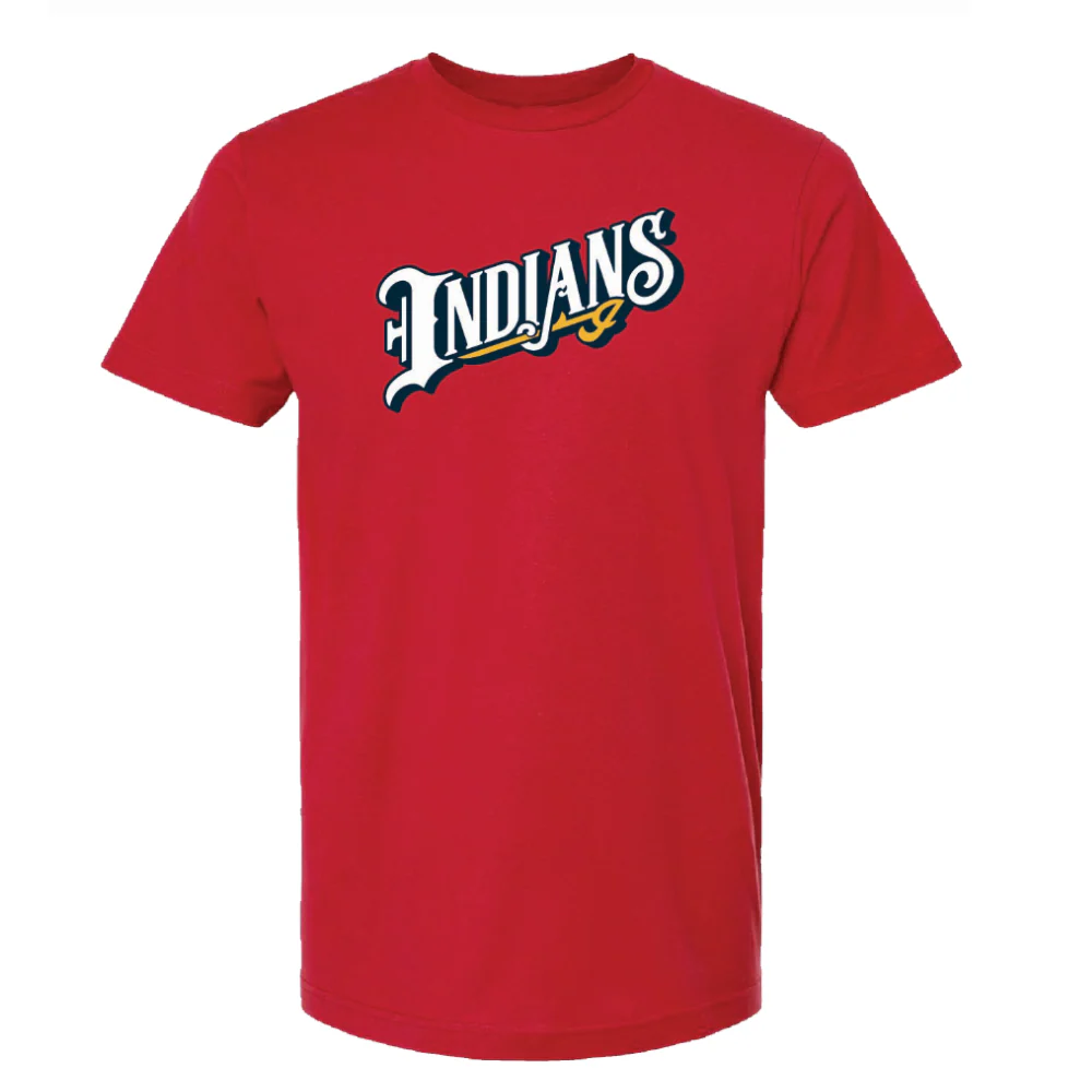 Indianapolis Indians Adult Red Konnor Griffin Player Name and Number Tee - Image 3