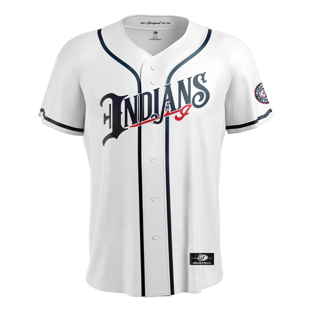 Indianapolis Indians Youth Customizable Home White Replica Jersey - Image 3