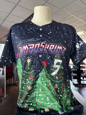 Jacksonville Jumbo Shrimp 2026 Christmas in July GAME WORN Jerseys