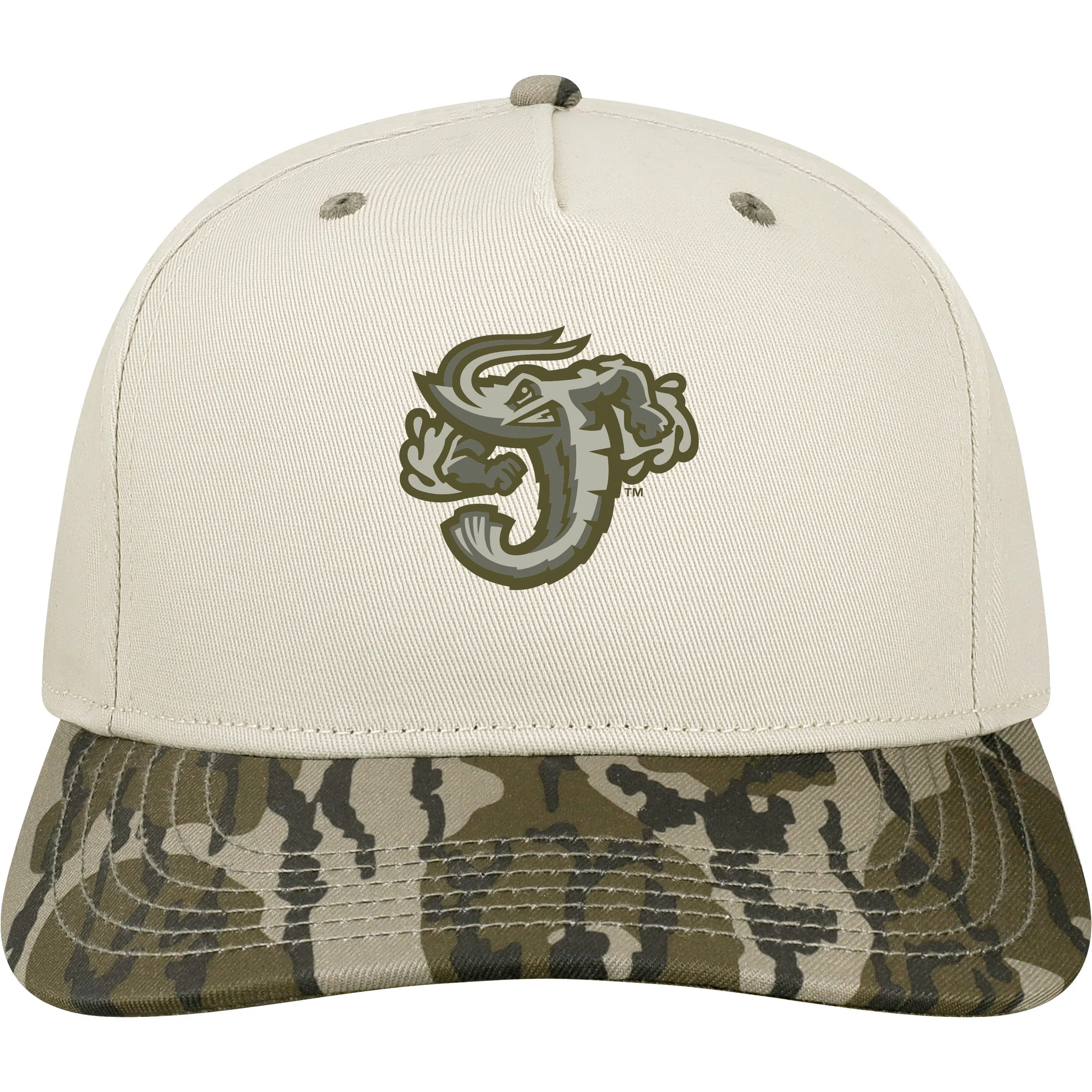 Jacksonville Jumbo Shrimp Legacy Mossy Oak Bottomland Camo Heritage Snapback
