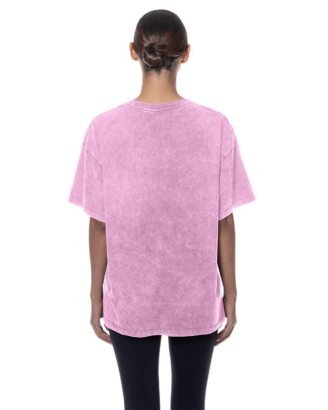 Jacksonville Jumbo Shrimp New Era Women's Pink Enzyme Wash Oversized Tee - Image 3