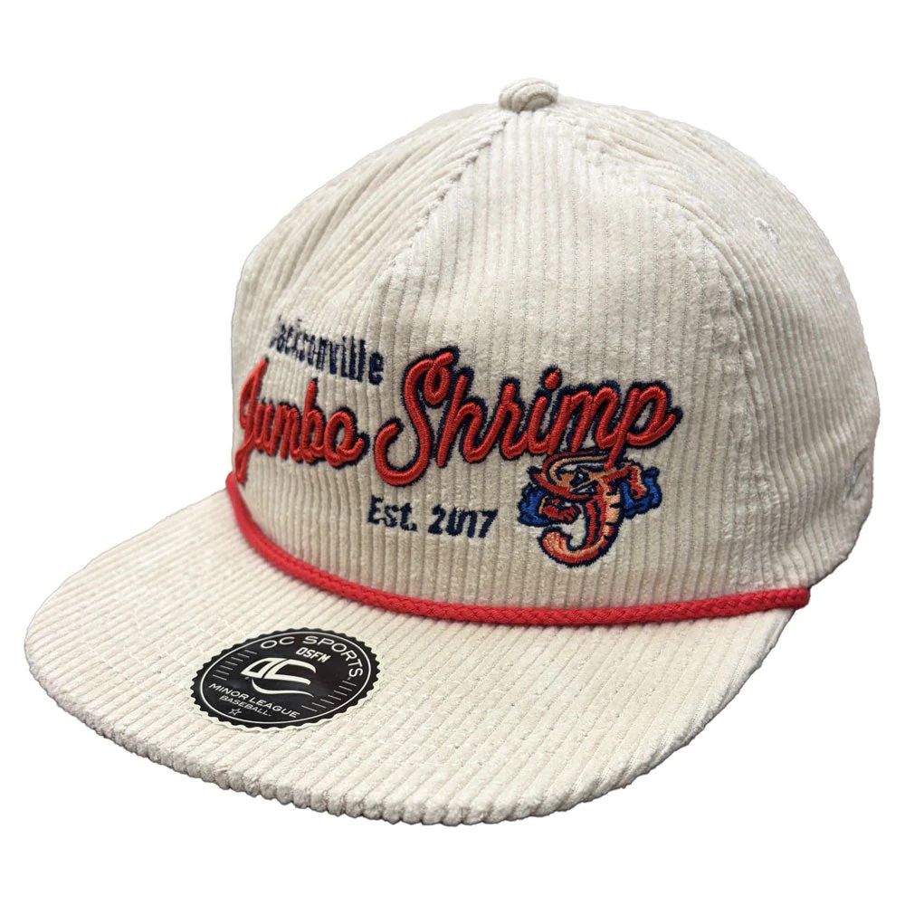 Jacksonville Jumbo Shrimp OC Sports Skipper Corduroy Snapback