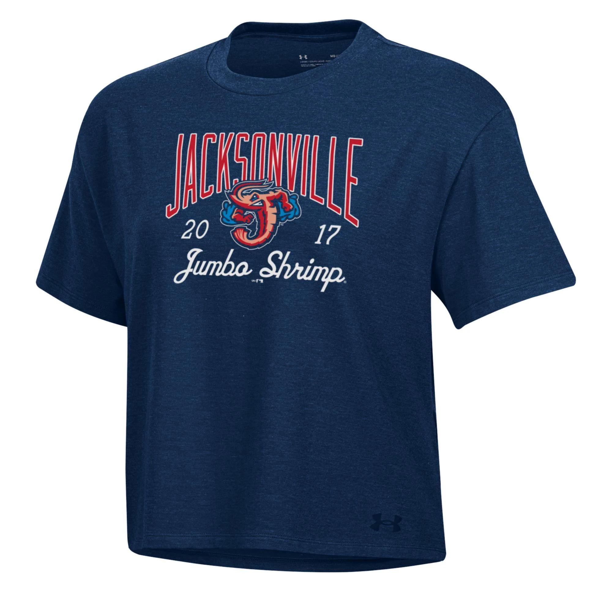 Jacksonville Jumbo Shrimp Under Armour Women's Navy All Day Tee