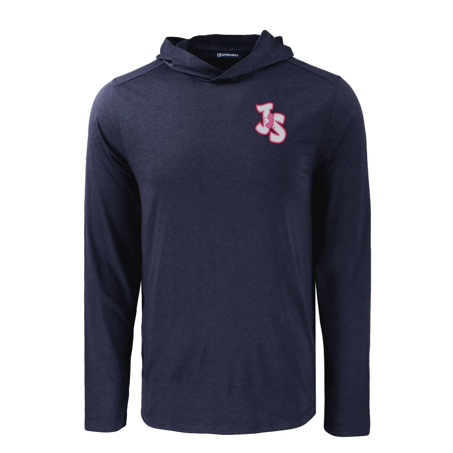 Jersey Shore BlueClaws Cutter & Buck Coastline Recycled Double Peached Mens Hooded Pullover