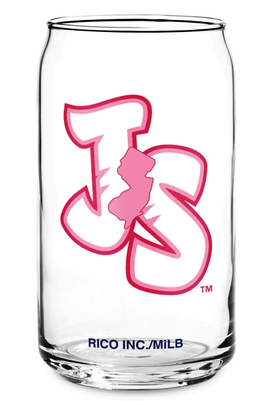 Jersey Shore BlueClaws JS Logo 16 oz Glass Can