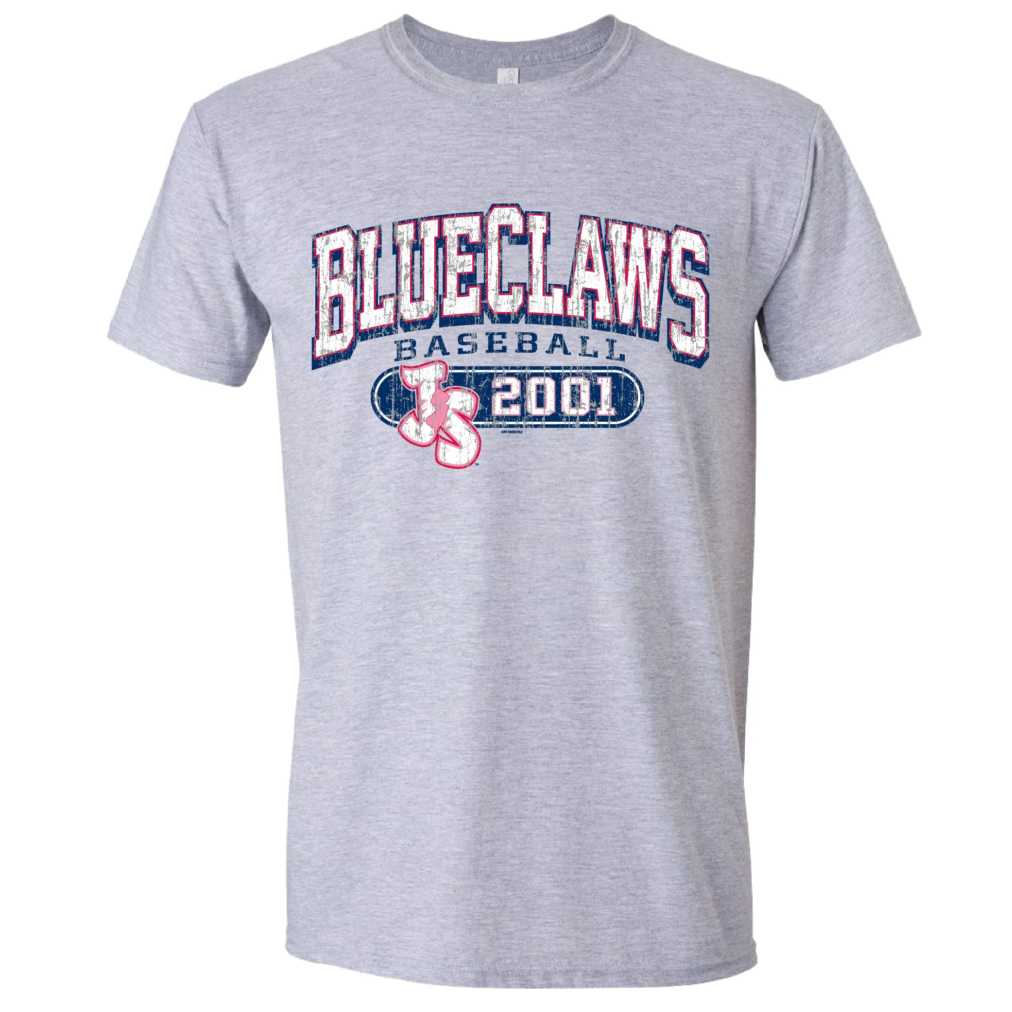 Jersey Shore BlueClaws JS Logo Gray 2001 T- Shirt