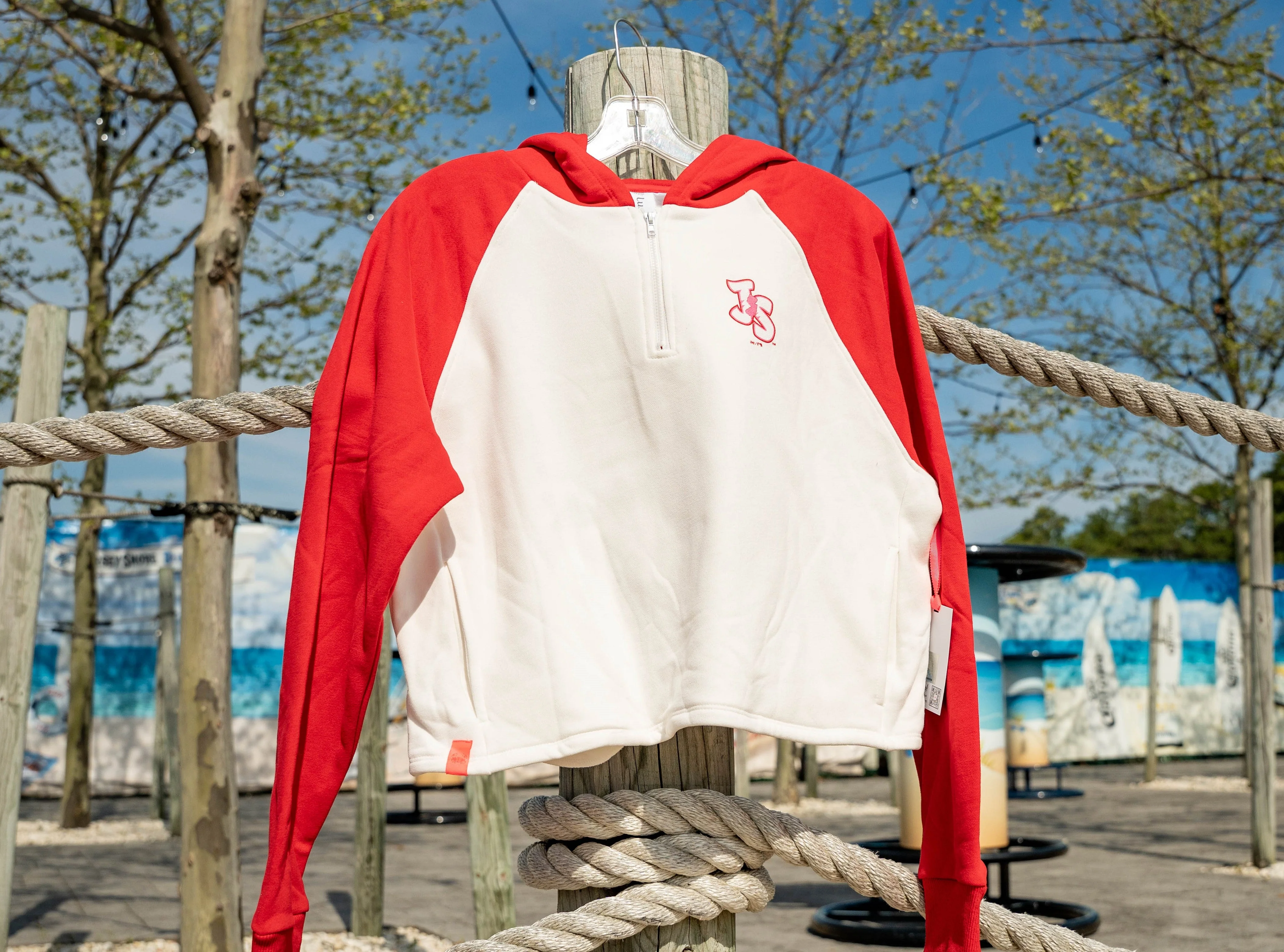 Jersey Shore BlueClaws Lusso Jane Embroidered Baseball Stitches Hoodie