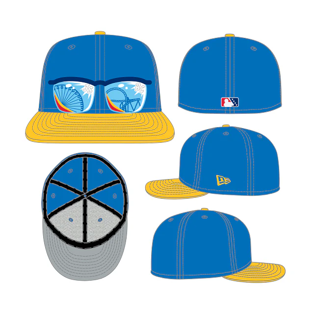 Jersey Shore BlueClaws New Era 59FIFTY 2025 On Field Road Sunglasses Cap - Image 2