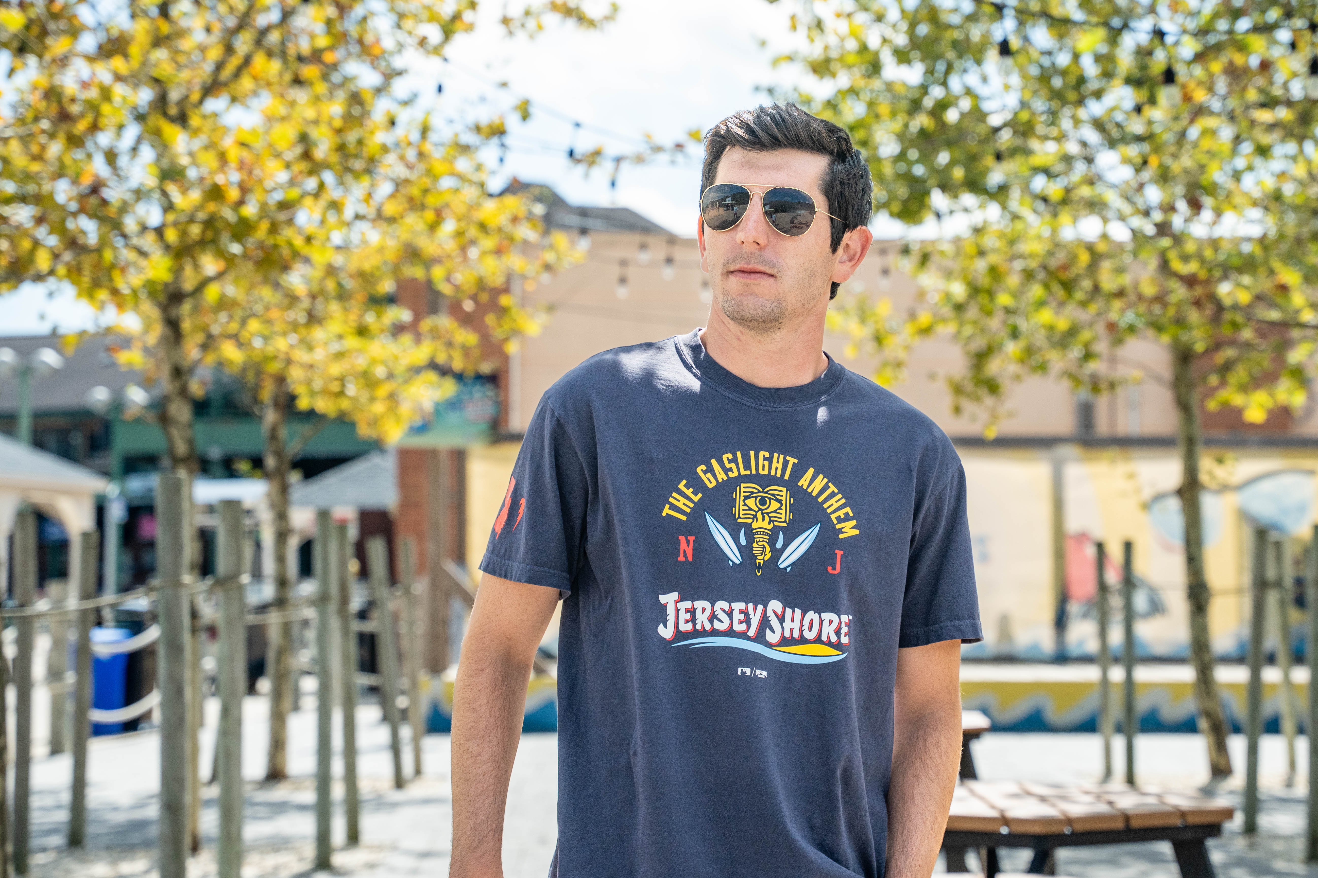 Jersey Shore BlueClaws Official League JSBC X Gaslight Anthem T-Shirt - Image 2