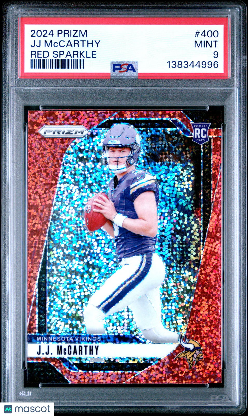 JJ Mccarthy 2024 Panini Prizm #400 Red Sparkle PS