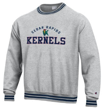 Kernel's Men's Light Grey/Navy Trim Champion Sweatshirt