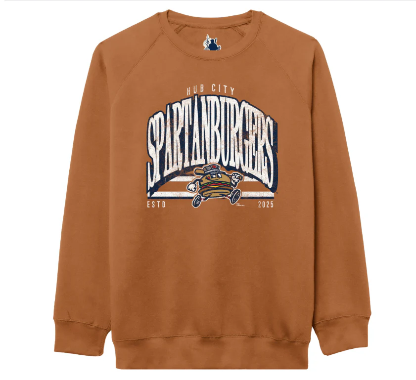 L2 Burnt Orange Hub City Spartanburgers Crewneck
