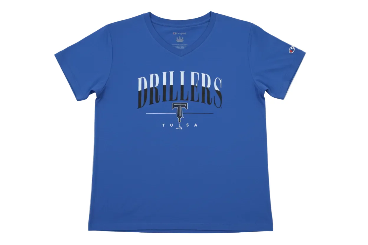 Tulsa Drillers Ladies Core V-neck T Shirt