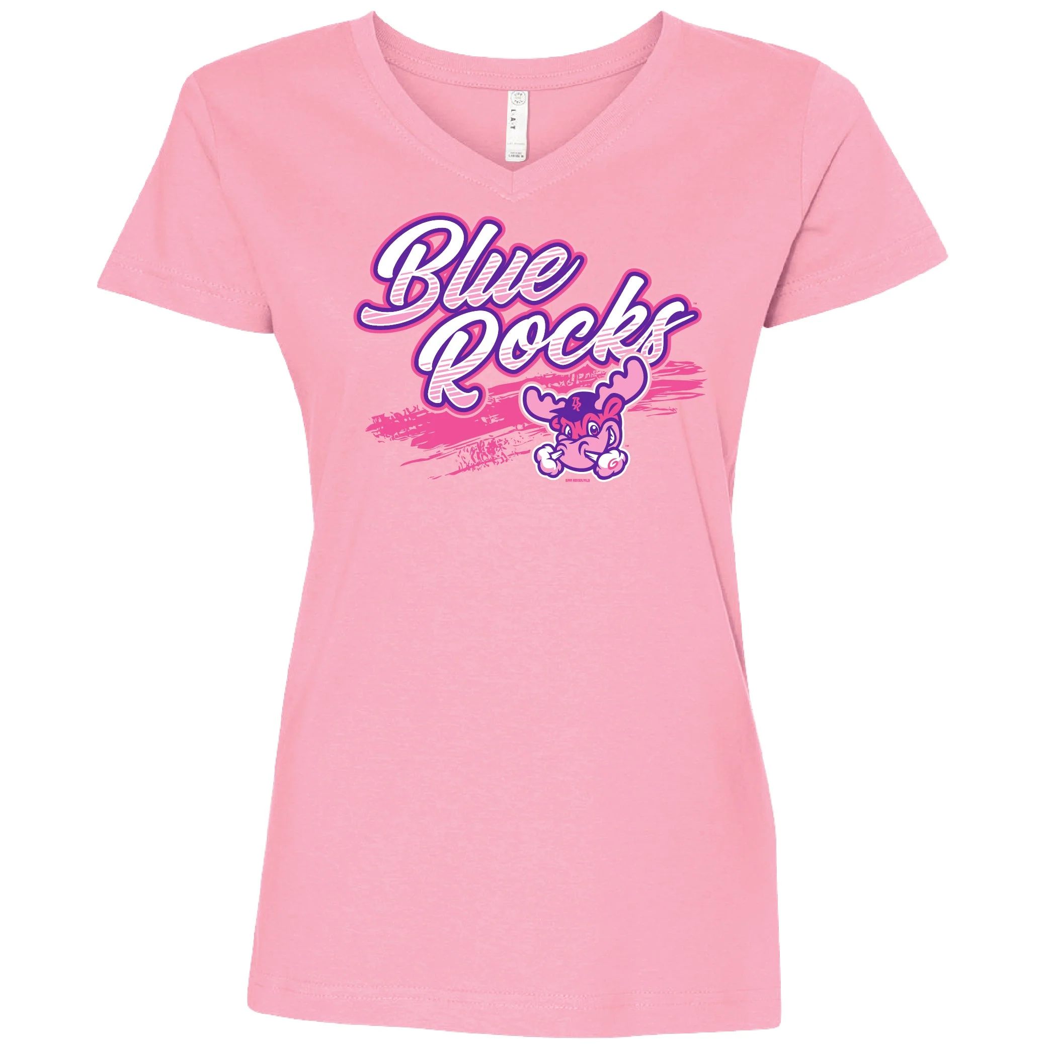 Ladies Pink BR Rocky V Neck